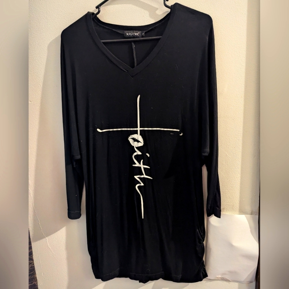 Magic Black Top with White Detail